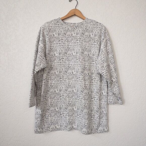 Vintage‎ Pasta Black & White Aztec Printed Shirt Size Large - Picture 1 of 5